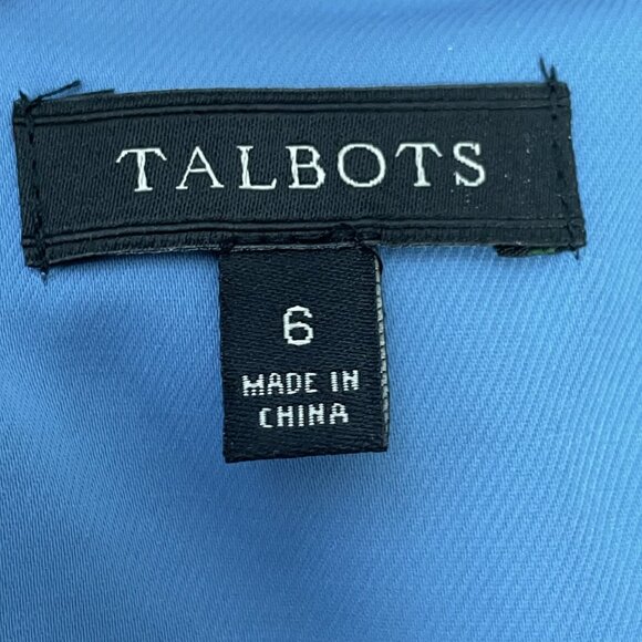 Talbots Dress Sunflower Lace Sheath Short Sleeve Cornflower Blue Size 6 Feminine - Picture 2 of 14